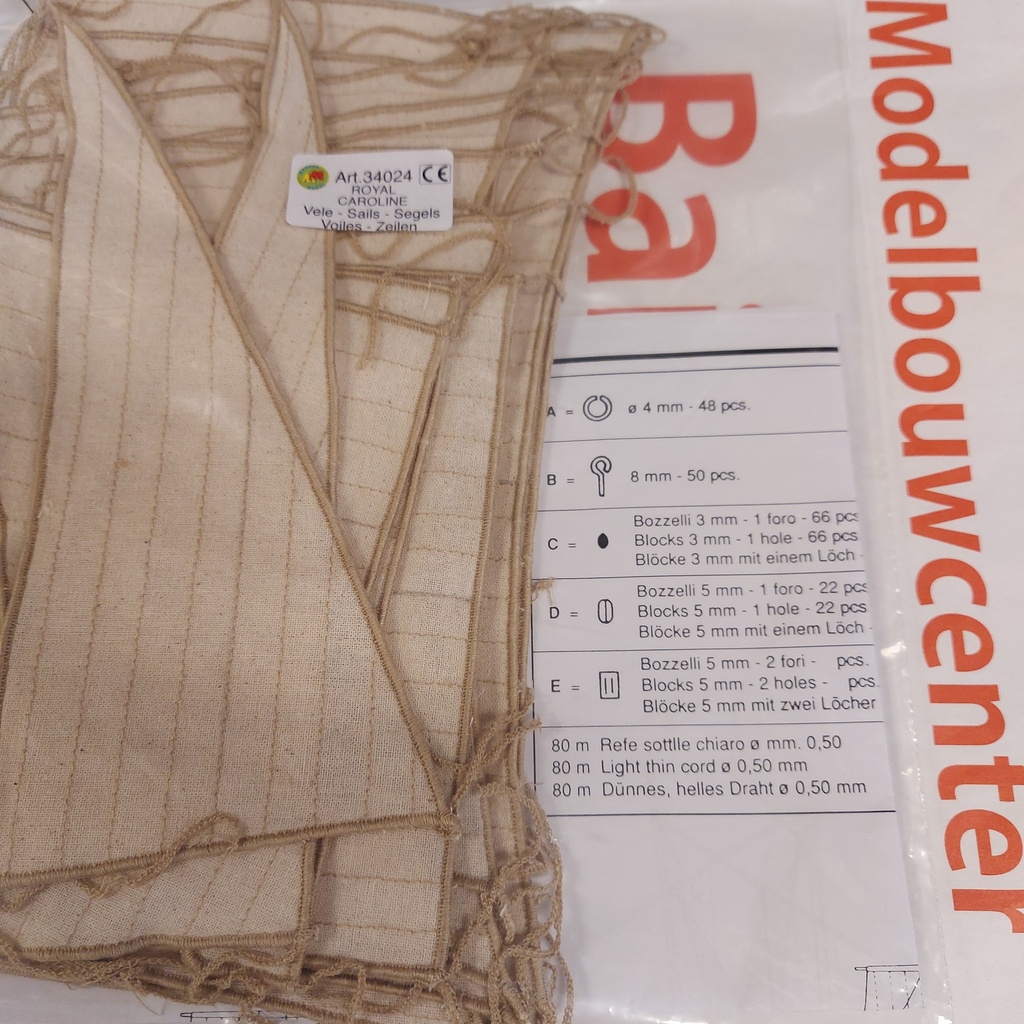 [ M34024 ] Mantua  voiles cousues  Royal Caroline