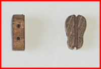 [ M37131 ] Mantua vioolblokken notelaar 8 mm 3 gaatjes 2st