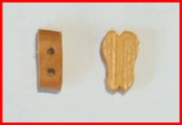 [ M37150 ] Mantua vioolblokjes ramin  2 gaatjes 16 mm 2st