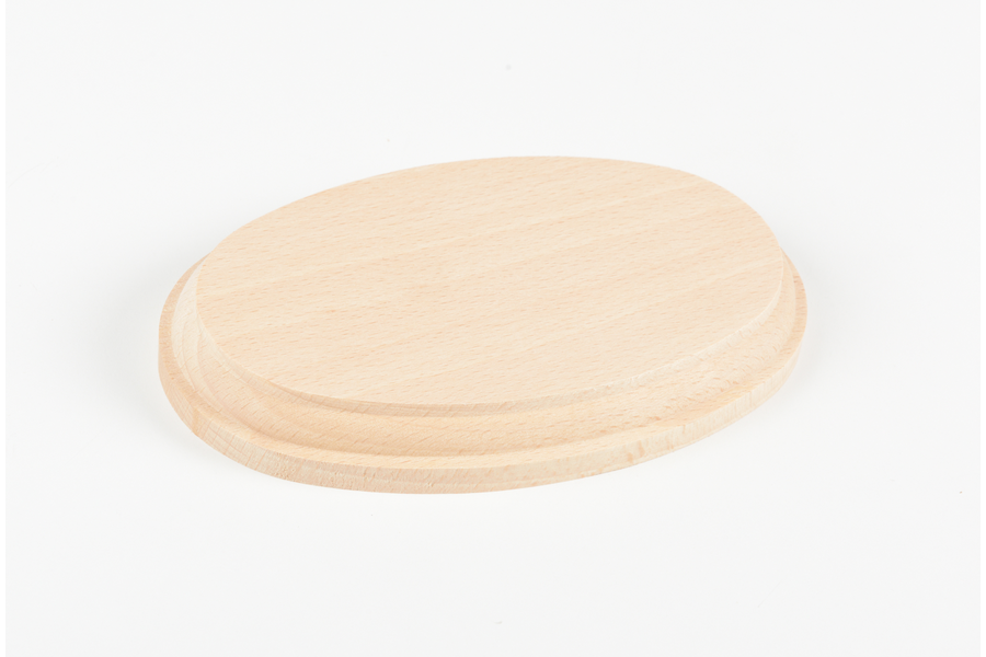 [ AMA8046/04 ] Amati houten basis ovaal 160x100x20 mm