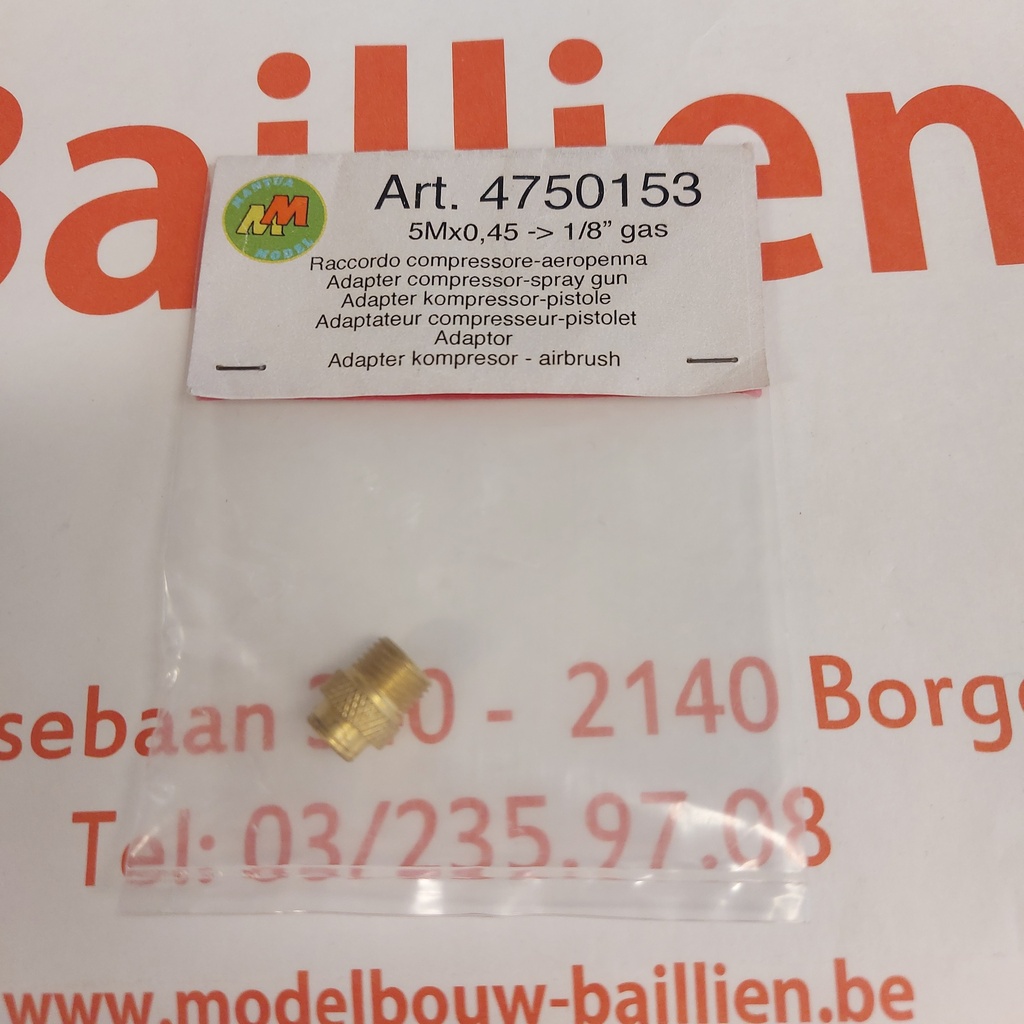 [ M4750153 ] Adapterstuk 1/8-5m x 045