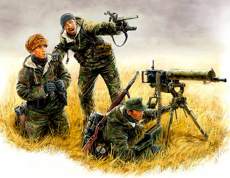 [ MB3526 ] MB Germ. Machine Gunner East   1/35