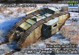 [ MB72006 ] Master box Mk II "Female" British Tank Arras battle period 1917   WW-01  1/72