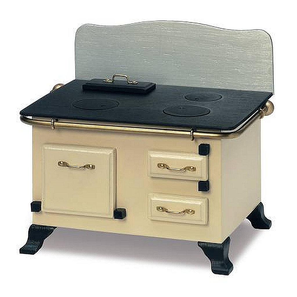 [ MM40065 ] Mini Mundus Kolenkachel met echte messing staven 