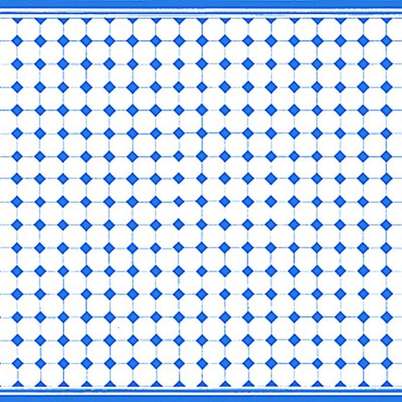 [ MM41170 ] Mini Mundus Behangpapier blauwe tegels (hoogglanzend - 47,5x16,8cm)