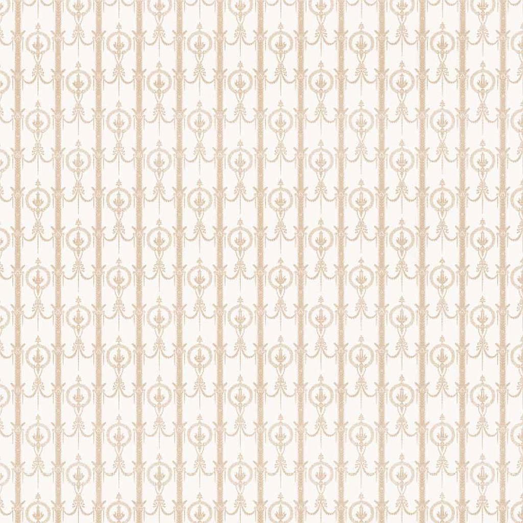 [ MM41175 ] Mini Mundus Behangpapier met ornamenten en strepen (49,5x30cm)