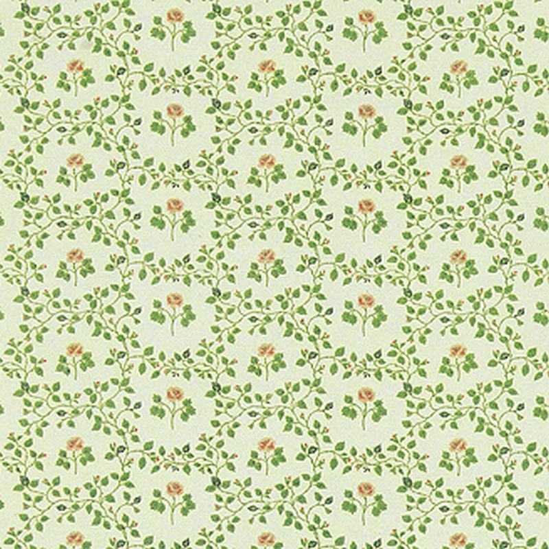 [ MM41193 ] Mini Mundus Behangpapier groene kransen met rozen (49,5x30cm)