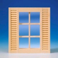 [ MM50300 ] 6-delige venster met luiken zonder glas