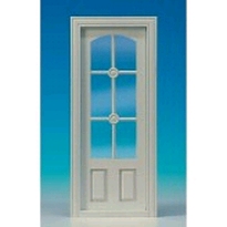 [ MM60201 ] Mini Mundus beglaasde deur wit, echt glas NML