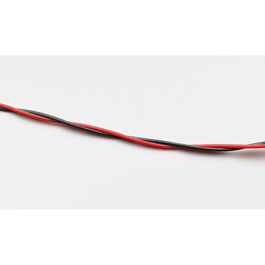 [ MU55091 ] siliconen draad/kabel rood/zwart 0.34mm²  22AWG (max.48v. 6A / 5min.12,6A) 1 meter