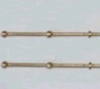 [ M31810 ] Mantua relingpaaltjes 2 gaatjes 10st mm 2x25