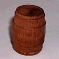 [ M32331 ] Mantua houten vaten in notelaar 12x14mm   10st