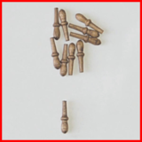 [ M32690 ] Mantua belaying pin walnut  10 mm  10pcs