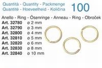 [ M32800 ] Mantua ring messing  4 mm 100st