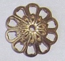 [ M36600 ] Mantua Rosette messing  mm 12 10st