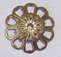 [ M36600 ] Mantua Rosette messing  mm 12 10st