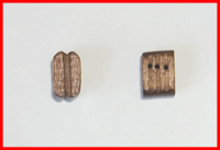 [ M37120 ] Mantua takelblokje notelaar 3 gaatjes 10 mm  10st