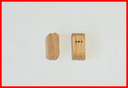 [ M37101 ] Mantua takelblokjes ramin 3 gaatjes 5mm 10st