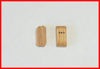 [ M37121 ] Mantua Takelblokjes ramin 3 gaatjes 10 mm 10st