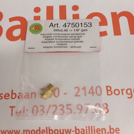 [ M4750153 ] Adapterstuk 1/8-5m x 045