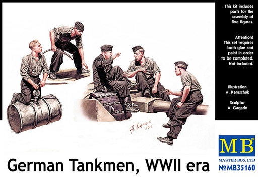 [ MB35160 ] Masterbox German Tankmen WWII era        1/35
