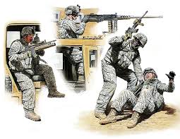 [ MB35170 ] Man Down US Modern Army        1/35