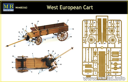 [ MB3562 ] Master box West European Cart  1/35