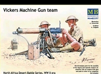 [ MB3597 ] Vickers Mach.Gun Team & 2 deads1/35 