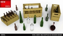 [ MINIART35571 ] Wine bottles   & wooden crates