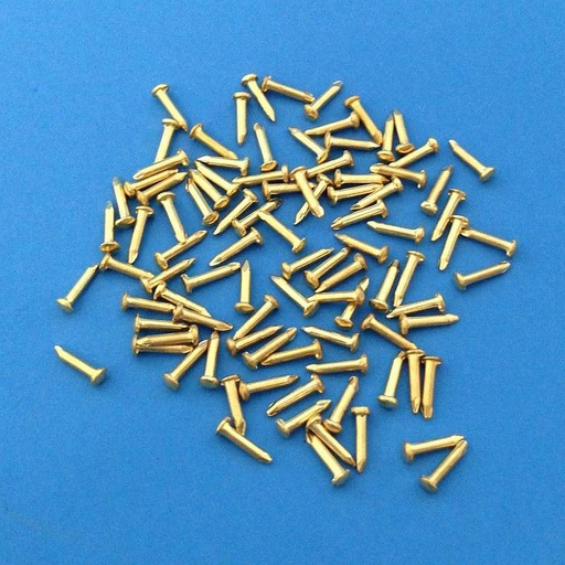 [ MM11290 ] Mini Mundus Nagels in messing (4mm - 100 stuks)