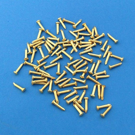 [ MM11290 ] Mini Mundus Nagels in messing (4mm - 100 stuks)