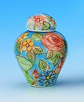 [ MM15370 ] Small ginger jar, light-blue