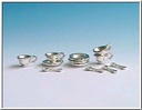 [ MM18440 ] cups, saucers, spoons, 4 sets NML
