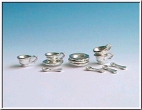 [ MM18440 ] cups, saucers, spoons, 4 sets NML