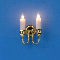 [ MM25520 ] Mini Mundus 2-armige wandlamp (kaarsvorm)