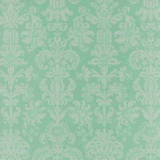 [ MM41168 ] Mini Mundus Behangpapier damast lichtgroen (49,5x30cm)