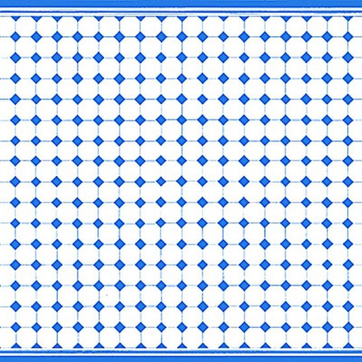 [ MM41170 ] Mini Mundus Behangpapier blauwe tegels (hoogglanzend - 47,5x16,8cm)
