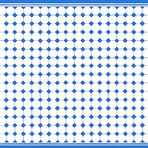 [ MM41170 ] Mini Mundus Behangpapier blauwe tegels (hoogglanzend - 47,5x16,8cm)