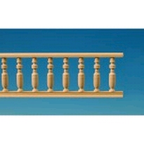 [ MM70320 ] Mini Mundus Balkon-/verandaleuning met 28 gedraaide spindels 61cm