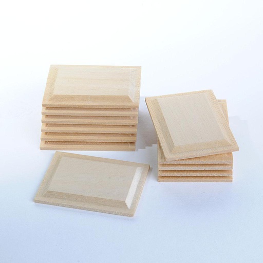 [ MM70620 ] Mini Mundus Houten rechthoekige panelen (12 stuks) - 37,5x50mm