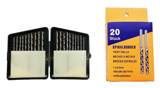 [ MU18225 ] 20-delige boorset 2stuks van 1.3 tot 2.5 mm 