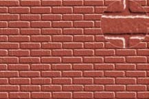 [ PL0404 ] Slaters Red Brick 7 mm Plastic Styrene Sheet 1/50 schaal 0  20x30cm