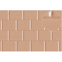 [ PL0414 ] Slaters'plasticard tegel bestrating beige 9x6mm 18x30cm