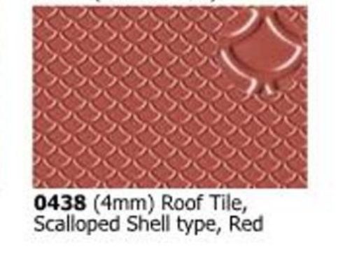 [ PL0438 ] Slater's Plastikard 4 mm roof tile 1/100