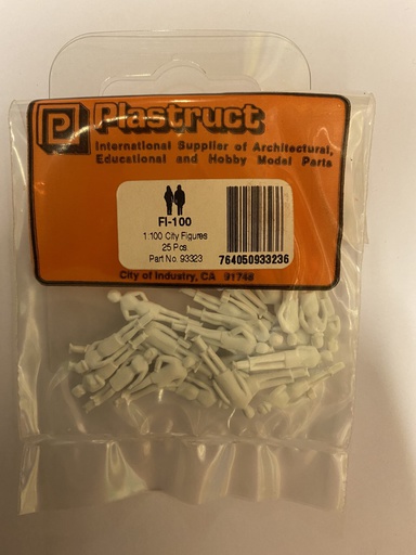 [ PLA93323 ] Plastruct fi-100 Stads Figuren 1/100 (25 stuks)