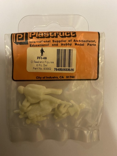 [ PLA93352 ] Plastruct Realistische Figuren 1/48 (6 stuks)