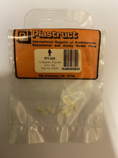 [ PLA93354 ] Plastruct PFI-200 Realistische Figuren 1/200 (9 stuks)
