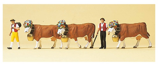 [ PRE10404 ] Preiser vaches et personnages 1/87