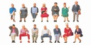 [ PRE10524 ] Preiser zittende reizigers 14st  1/87
