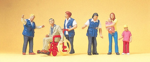 [ PRE10534 ] Preiser hulp voor reizigers in het station 1/87